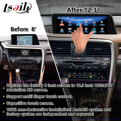 2016-2019 Lexus RX RX450h RX350 RX200t RX300 RX450L RX350L için Lsailt Android Multimedia Carplay Ekranı