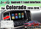 Chevrolet Colorado 2014-2018 desteği için 32G ROM Multimedya Video Arayüzü aynı ekranda iki resim görüntüler