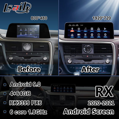 Lsailt 12.3 Inç Kablosuz Android Oto Carplay Multimedya Ekranı Lexus RX RX350 RX450h Için