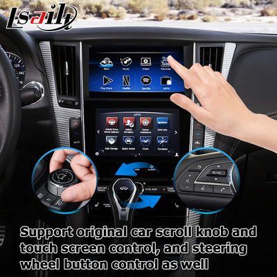 Infiniti Q50 / Q60 için GPS carplay arayüzü, 8+128GB Android 11 navigasyon kutusu arayüzü