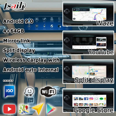Lexus LC500 LC500h GPS Navigasyon Kutusu video arayüzü kablosuz carplay ve android otomatik youtube Google play