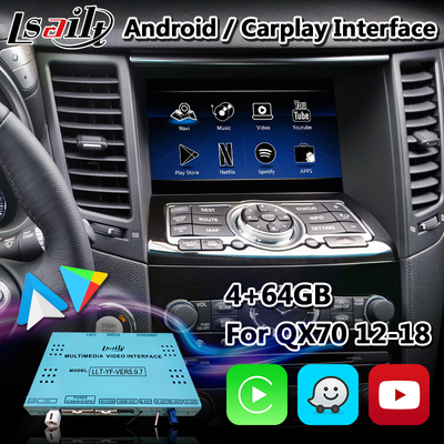 4 + 64GB Kablosuz Android Oto Arayüzü Android Carplay Infiniti QX70 QX50 QX60 Q70