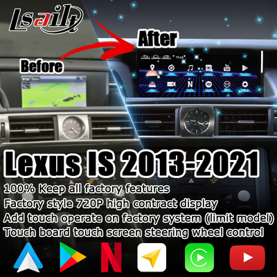10.25 inç Android 8+128 Carplay Android Otomatik Ekran yükseltmesi HDMI Lexus IS200t IS350 IS300 için