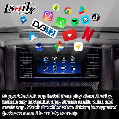 Nissan Patrol Y62 2020 için OEM Carplay tabanlı Android Arayüzü AI Kutusu