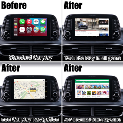 Araba Video Arayüzü Android 9.0 AI Kutusu USB HDMI carplay ile Hyundai Kia arabalar için