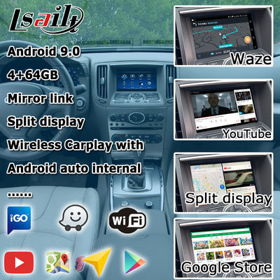 GPS Navigasyon NISSAN Multimedya Arayüzü Android Carplay 1.8G Infiniti G37 G25 Navihome için