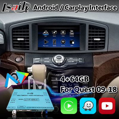 Kablosuz Android Auto ile Nissan Quest E52 için Lsailt Android Carplay Arayüzü