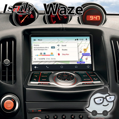 Youtube Waze NetFlix ile Nissan 370Z için Lsailt Android Carplay Arayüzü