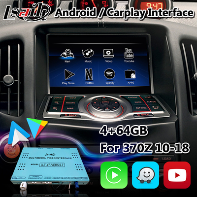 Youtube Waze NetFlix ile Nissan 370Z için Lsailt Android Carplay Arayüzü