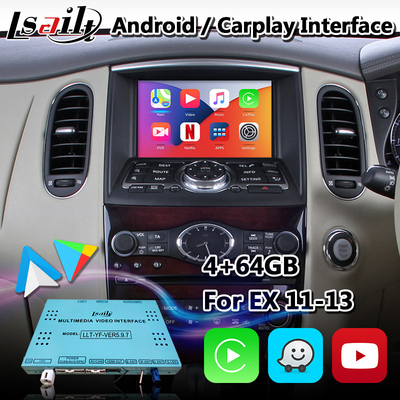 GPS Navigasyonlu Infiniti EX37 için Lsailt Android Carplay Arayüzü NetFlix Yandex