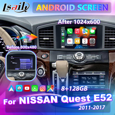 Lsailt 8 İnç HD Android Multimedya Ekranı 2011-2017 Nissan Quest E52 için