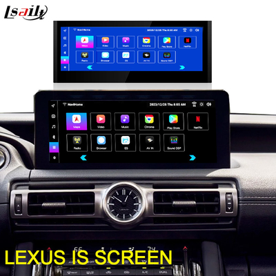 Lexus Android Ekran 10.25 İnç Qualcomm 8 Çekirdek GPS Navigasyon CarPlay Ekranı Lexus IS300 IS250 IS350 2020-2023 için